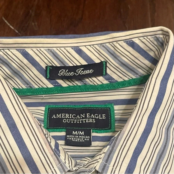American Eagle Striped Long Sleeve Button Down Shirt - Picture 5 of 9